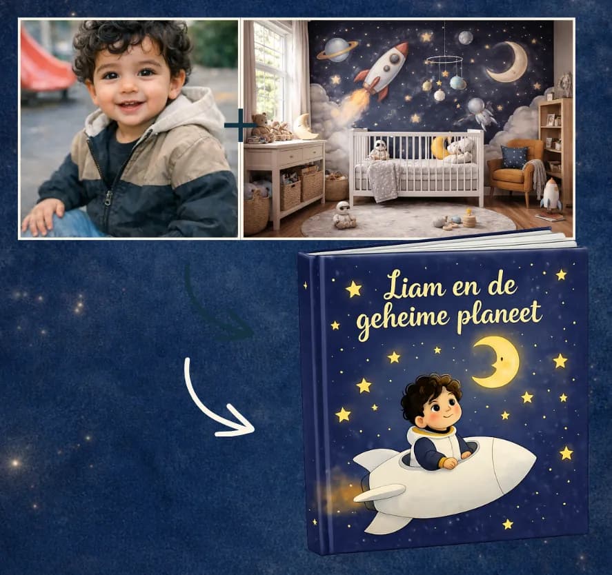 Liam and the secret planet — personalized children's book made at BoekjesAtelier