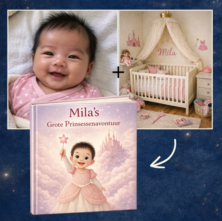 Mila in haar kinderkamer