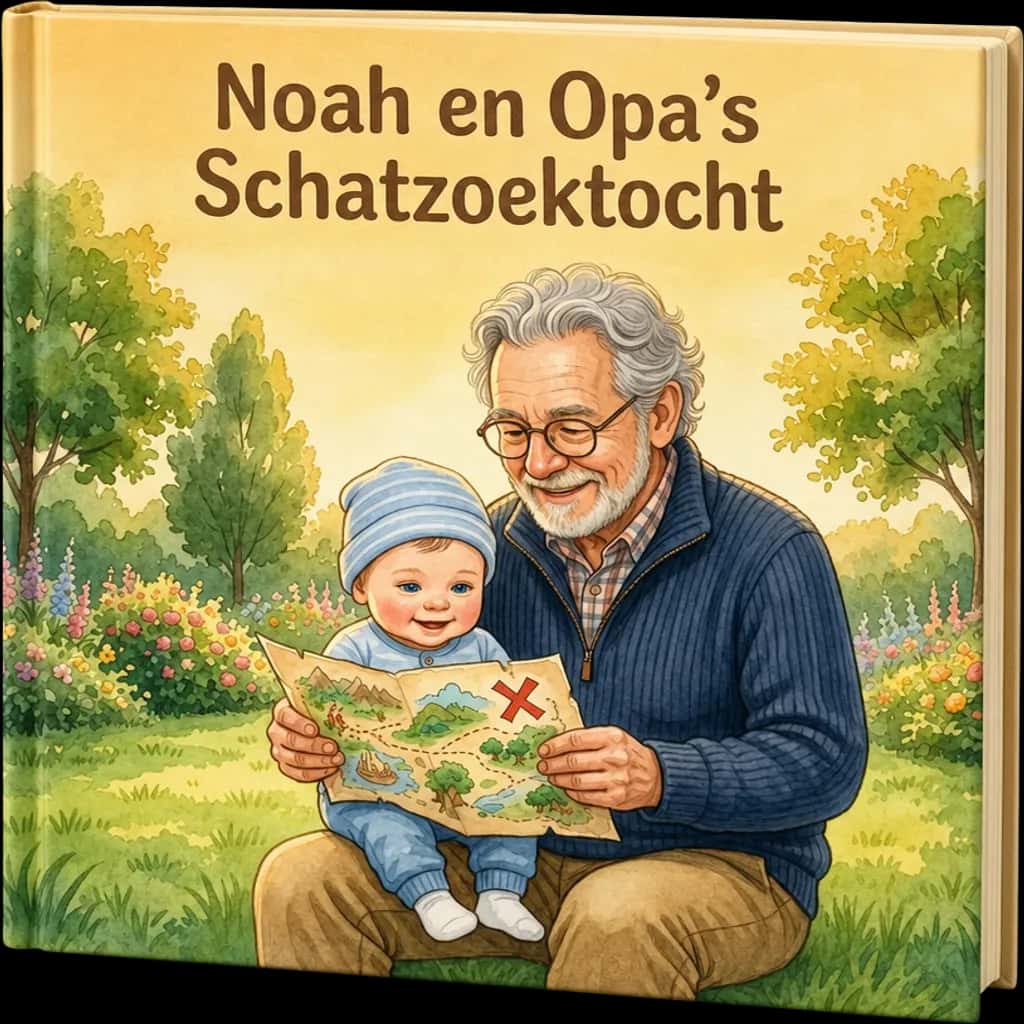 De gepersonaliseerde cover Noah en Opa's Schatzoektocht