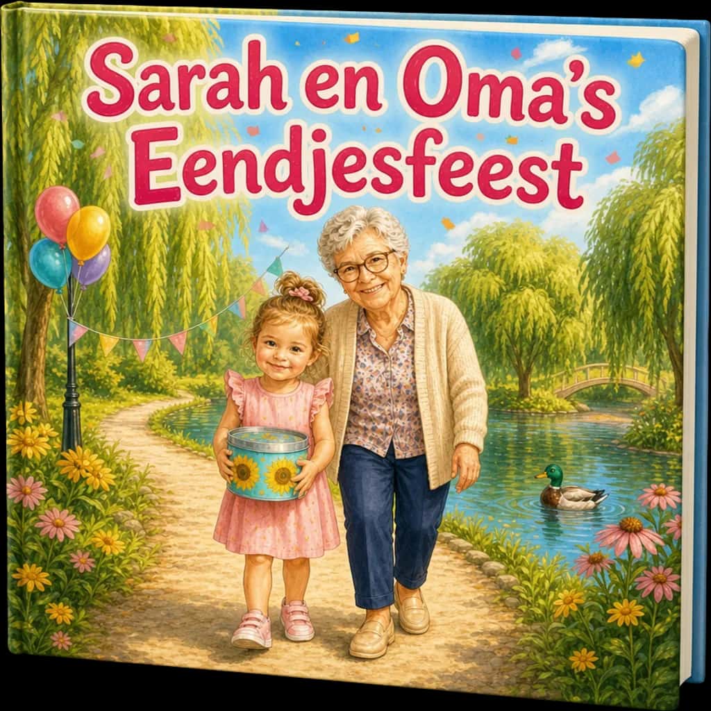 De gepersonaliseerde cover Sarah en Oma's Eendjesfeest