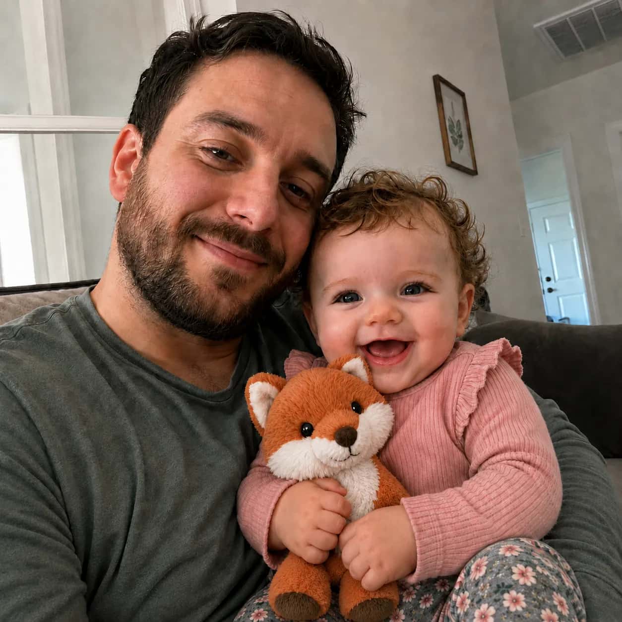 Photo of Milou and dad, the basis for their personalized book