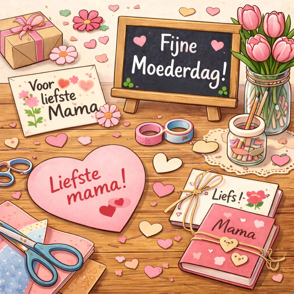 Predefined Mother's Day theme in a warm illustrated style